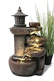 Arnusa Springbrunnen BK851 Wasserfall mit Beleuchtung Gartenbrunnen...