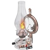 KOTARBAU® Petroleumlampe Glas Öllampe mit Spiegel Altes Kupfer...