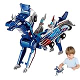 Transform Car Wing Dinosaur Toy, 2-in-1 Vehicle Dinosaur Model,...