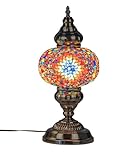 formano Marokko Mosaik Tischlampe orientalisch 42cm - Lampe Metall & Buntem...