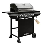 Nexgrill Classic 4-Brenner Gasgrill mit Seitenbrenner – Premium Edelstahl...