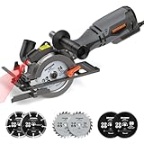 DOVAMAN Mini Handkreissäge, 710W 115mm Handkreissäge w/Laser, 3500RPM,...