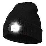 KAVAVO Beanie-Mütze mit Licht, wiederaufladbare USB-LED-beleuchtete...