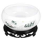 Anneome Hydroponischer Lotus Bowl Pflanzer Keramik mit Sockel Runde...
