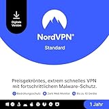 NordVPN Standard – 1 Jahr – VPN & Cybersicherheits-Software für 10...