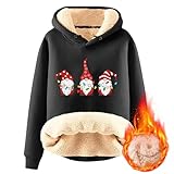 Fleece-Sweatshirt für Damen, bequem, lässig, Weihnachts-Sweatshirts mit...