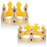 Apausvcm 2 Stück Königskronen Hut,Krone König Gold,Königskrone für...