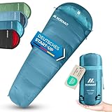NORDMUT® Schlafsack Erwachsene – kleines Packmaß & Ultraleicht...