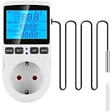 Seamuing Thermostat Steckdose 16A 230V Digitaler Temperaturregler mit...