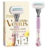 Gillette Venus Deluxe Smooth Sensitive Damenrasierer - 1 Klinge, 5 Klingen...