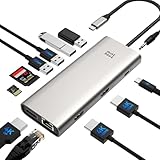 Minthouz USB C Docking Station,12 in 1 Triple Monitor USB C Hub für Dell...