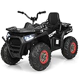 DREAMADE 12V Kinder Quad, 3-8km/h Elektro Kinderquad mit LED-Licht & Hupe &...