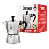 Bialetti Moka Express Aluminium-Kaffeemaschine für Herdplatten (2 Tassen),...