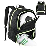 Dokeno Fußball Tasche, Fussball Rucksack mit Schuhfach und Ballfach,...