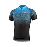 BERGRISAR Radtrikot Herren Kurzarm Rennrad Fahrrad Trikots, 8006blau, Groß