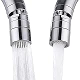 FlyHigh Wasserhahnaufsatz mit Doppelfunktion und 360-Grad-drehbarem...