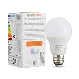 Amazon Basics Smarte LED-Glühbirne, farbenwechselnd, E27, 8W (entspricht...