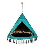 CCLIFE Nestschaukel mit Zelt Ø 120 cm Schaukel Indoor & Outdoor...