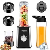 KITCANIS 3-in-1 Mixer Smoothie Maker, 800W Mini Standmixer Blender...