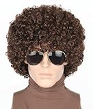LeMarnia Dunkelbraun 70er Afro-Perücke für Herren...