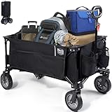 TIMBER RIDGE XXL Bollerwagen Faltbar Strand Handwagen mit Seitentasche...