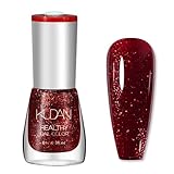 Rot Glitzer Nagellack, Weinroter Schnelltrocknender Nagellack, Nagellack...