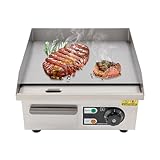 MEELRYD Grillplatte Bratplatte, Plancha Grill Elektrisch 2000W mit 2...