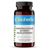 100 Ashwagandha Kapseln hochdosiert 400 mg pro Kapsel, bis zu 1600 mg...