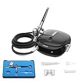 Oasser Airbrush Set Kompressor Dual Action 3 Modi wiederaufladbarer 1000mAh...
