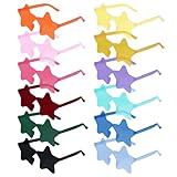 12 Paar Lustige Sternförmige Retro Brille, Randlose Sonnenbrille in Stern,...