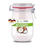 GreatVita Bio Kokosöl, nativ & kaltgepresst, 1000 ml im Bügelglas zum...