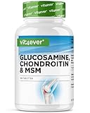 vit4ever Glucosamin Chondroitin MSM - 365 Tabletten - Hochdosiert mit 2012...