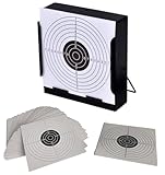 Zielscheibenhalter 14x14 cm mit Kugelfang aus Stahl – inklusive 50...