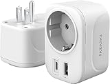 Reisestecker Adapter USA Deutschland Stecker USA Adapter Steckdose mit USB...