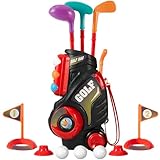 HYAKIDS Indoor und Outdoor Kinder Golf Set Spielzeug mit 3 Golfschläger 6...