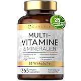 Multivitamin Tabletten Hochdosiert mit 28 Vitamine & Mineralien | 365...