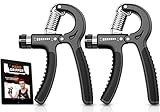 2er Set Unterarmtrainer - 5-60 kg Verstellbarer Handtrainer mit E-Book -...