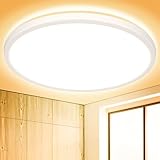 Deckenlampe LED Deckenleuchte Flach Rund - Warmweiss 18W 3000K 1600LM IP44...