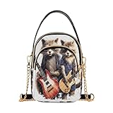 Mnsruu Gitarren-Combo Katze Damen Crossbody Handtaschen Casual Kette...
