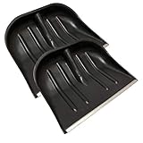 2x Schneeschieber Schneeschaufel Schwarz 45cmx35cm mit Schiebekante aus...