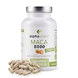 Maca Kapseln hochdosiert 20:1-8000 mg Maca Pulver pro Kapsel - 180 Kapseln...