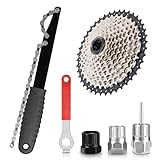 FERRGIA 5 in 1 Kettenpeitsche und Abzieher Set,Universal Fahrrad Kassette...