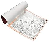 100% essbar reine Blattsilber in Lebensmittelqualität, 60mm x 60mm, 10...