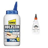 750g UHU Holzleim wasserfest & Ponal Express Holzleim, transparent und...