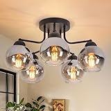 Kowanie Deckenlampe Glas Deckenleuchte Wohnzimmer Vintage: Schwarz...