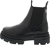 Tommy Hilfiger Combat Leather Low Chelse Chelsea Boot Schwarz