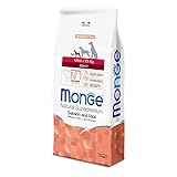 Monge Natural Superpremium Adult Salmon and Rice, Hundefutter für alle...