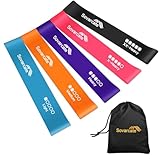 SOVARCATE Fitnessbänder [5er Set] 5 Stufen Naturlatex Elastic Resistance...