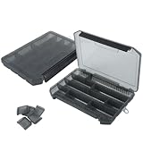 2 Stück Köderbox Angeln, Tackle Box Angelkoffer aus Kunststoff Angelbox...