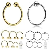 BDSMYOU Edelstahl Penisring Cockring 12 Stücke Set,6 Metall Eichelring...